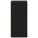 Garderobeskab med hylde med opbevaring Sort eg 41 x 48 x 102 cm