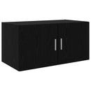 Vægskab Vægmonteret Sort eg 80 x 42.5 x 40 cm Konstrueret træ