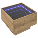 Sofabord artisan eg 40 x 40 x 30 cm Konstrueret træ