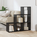 Rumdivider boghylde 6 niveauer 99 x 29 x 99 cm Konstrueret træ