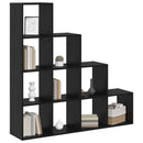 Rumdivider boghylde 10 niveauer 131,5 x 29 x 131,5 cm Sort eg