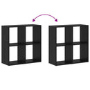 Bogskab Sort eg 69,5 x 29 x 69,5 cm Konstrueret træ