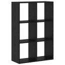 Bogskab 6 niveauer 69,5 x 29 x 103,5 cm Konstrueret træ Sort eg