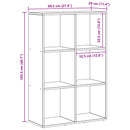Bogskab 6 niveauer 69,5 x 29 x 103,5 cm Konstrueret træ Sort eg