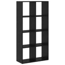 Bogskab 8 niveauer 69,5 x 29 x 137,5 cm Konstrueret træ Sort eg