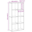 Bogskab 8 niveauer 69,5 x 29 x 137,5 cm Konstrueret træ Sort eg