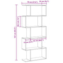 Bogskab Sort eg 70 x 24 x 161 cm Konstrueret træ