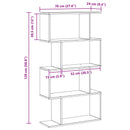 Bogskab Sort eg 70 x 24 x 129 cm Konstrueret træ