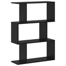 Bogskab 3 niveauer 70 x 24 x 97 cm Konstrueret træ Sort eg