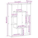 Bogskab 7 niveauer 63 x 20 x 90 cm Konstrueret træ Sort eg