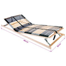 Lamelbund Brun 90 x 190 cm Solid bøg