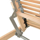 Lamelbund Brun 90 x 190 cm Solid bøg