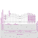 Havehegn Woerden 240 x 115 cm Pulverlakeret Stål Grå