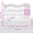 Havehegn KAMPEN 240 x 202,5 cm Mesh Pulverlakeret Stål Grå