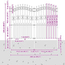 Havehegn KAMPEN 240 x 228 cm Mesh Pulverlakeret Stål Grå