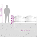 Havehegn Woerden 240 x 115 cm Pulverlakeret Stål Hvid
