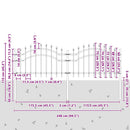 Havehegn Woerden 240 x 115 cm Pulverlakeret Stål Hvid