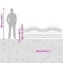 Havehegn KAMPEN 240 x 118 cm Mesh Pulverlakeret Stål Hvid