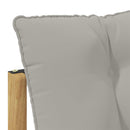 Udendørs sofagruppe med pude 3 pcs Hvid og lysegrå Polyester