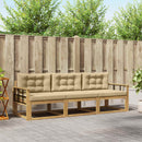 Udendørs sofagruppe med pude 3 pcs Hvid og Beige Polyester