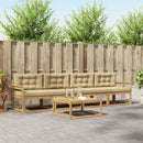 Udendørs sofagruppe med pude 4 pcs Hvid og Beige