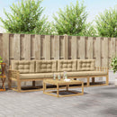 Udendørs sofagruppe med pude 4 pcs Hvid og Beige