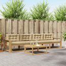 Udendørs sofagruppe med pude 4 pcs Hvid og Beige