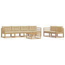Udendørs sofagruppe med pude 6 pcs Hvid og Beige