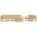 Udendørs sofagruppe med pude 6 pcs Hvid og Beige