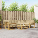 Udendørs sofagruppe med pude 5 pcs Hvid og Beige