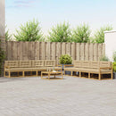 Udendørs sofagruppe 9 pcs Hvid og Beige 79 x 79 x 37 cm