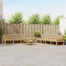 Udendørs sofagruppe 9 pcs Hvid og Beige 79 x 79 x 37 cm