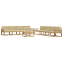 Udendørs sofagruppe 9 pcs Hvid og Beige 79 x 79 x 37 cm