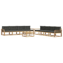 Udendørs sofagruppe 9 pcs Hvid og antracit 79 x 79 x 37 cm