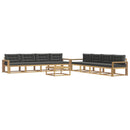 Udendørs sofagruppe 9 pcs Hvid og antracit 79 x 79 x 37 cm