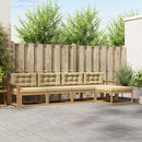 Udendørs sofagruppe 4 stk. Hvid og Beige Polyester