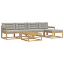 Udendørs sofagruppe 6 pcs Hvid og lysegrå 79 x 79 x 37 cm