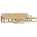 Udendørs sofagruppe 6 stk. Hvid og Beige Polyester