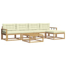 Udendørs sofagruppe 6 pcs Hvid og cremefarvet 79 x 79 x 37 cm