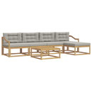 Udendørs sofagruppe 6 pcs Hvid og lysegrå 79 x 79 x 37 cm