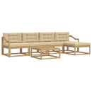 Udendørs sofagruppe 6 stk. Hvid og Beige Polyester