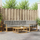 Udendørs sofagruppe 5 pcs Hvid og lysegrå 79 x 79 x 37 cm