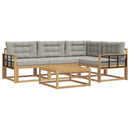 Udendørs sofagruppe 5 pcs Hvid og lysegrå 79 x 79 x 37 cm