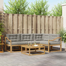 Udendørs sofagruppe 5 pcs Hvid og lysegrå 79 x 79 x 37 cm