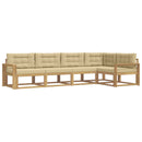 Udendørs sofagruppe 4 stk. Hvid og Beige Polyester
