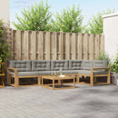Udendørs sofagruppe 6 pcs Hvid og lysegrå 79 x 79 x 37 cm