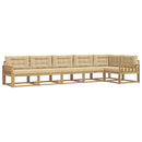 Udendørs sofagruppe 4 stk. Hvid og Beige Polyester