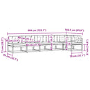 Udendørs sofagruppe 4 stk. Hvid og lysegrå Polyester