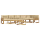 Udendørs sofagruppe 7 stk. Hvid og Beige Polyester