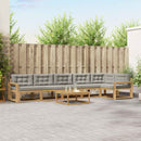 Udendørs sofagruppe 7 pcs Hvid og lysegrå 79 x 79 x 37 cm